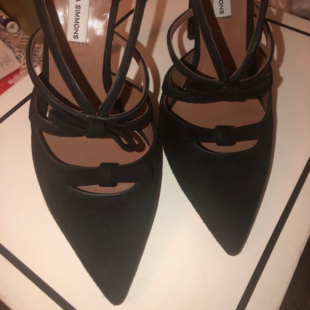Black Suede pointy heels
